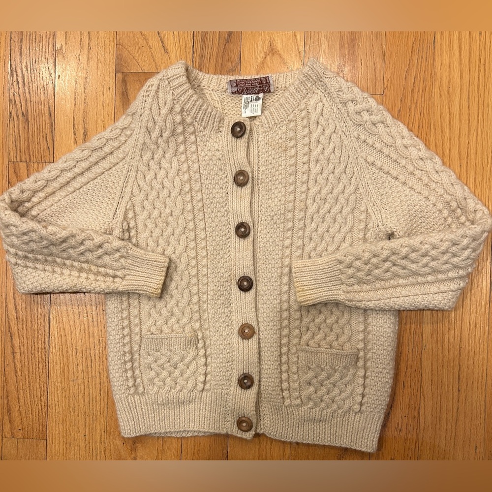 Fisherman Cream Cable Knit Cardigan